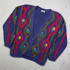 Vintage 90s knit cardigan‎ sweater